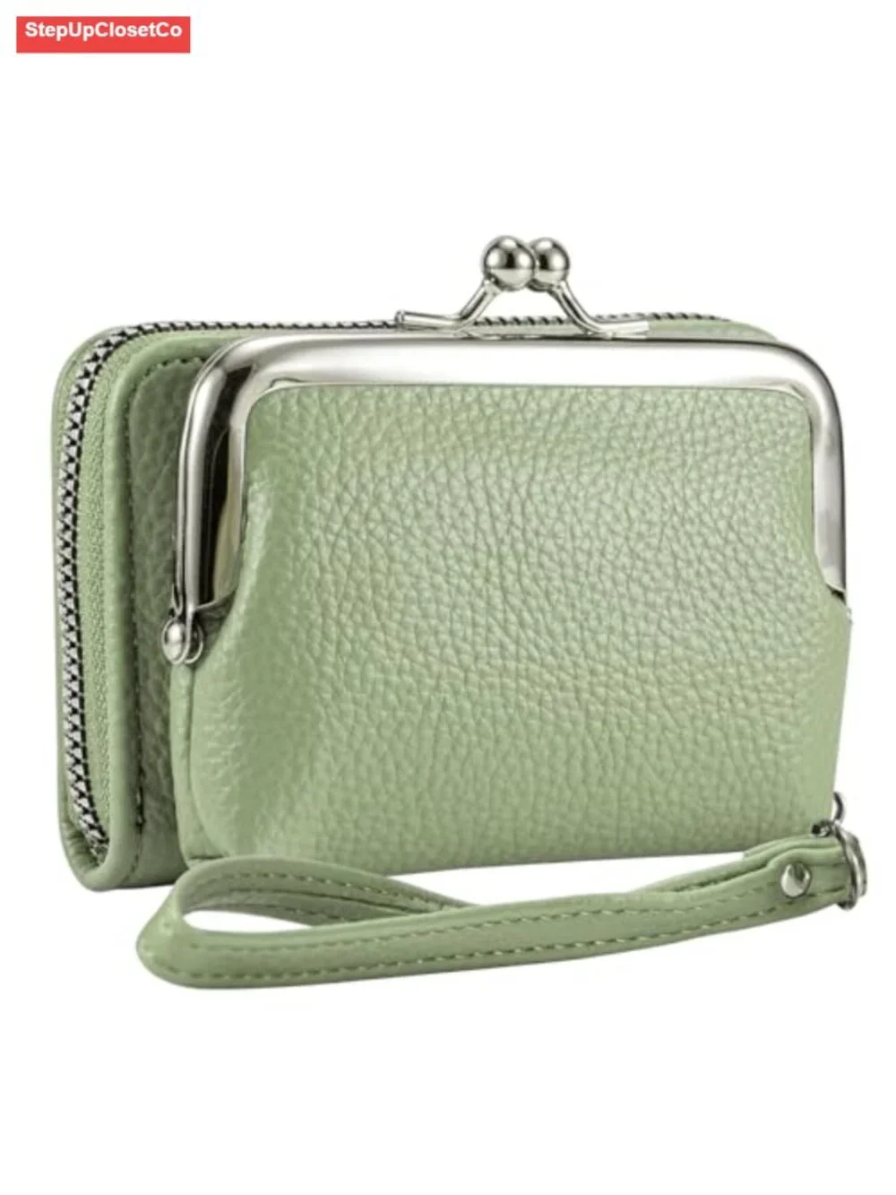 Women's Wristlet Wallet with Detachable Strap - PU Leather Card Holder & Coin